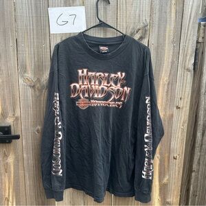 Vintage Harley Davidson Graceland y2k Faded Long Sleeve Size XL